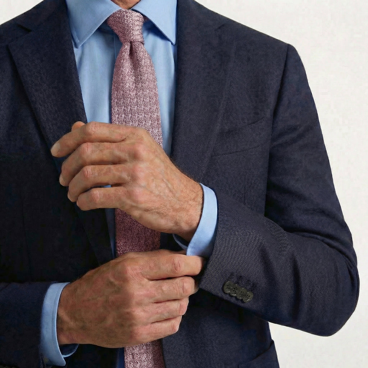 FARD HANDMADE 3-FOLD GRENADINE SILK TIE - Lorenzi Como luxury silk tie