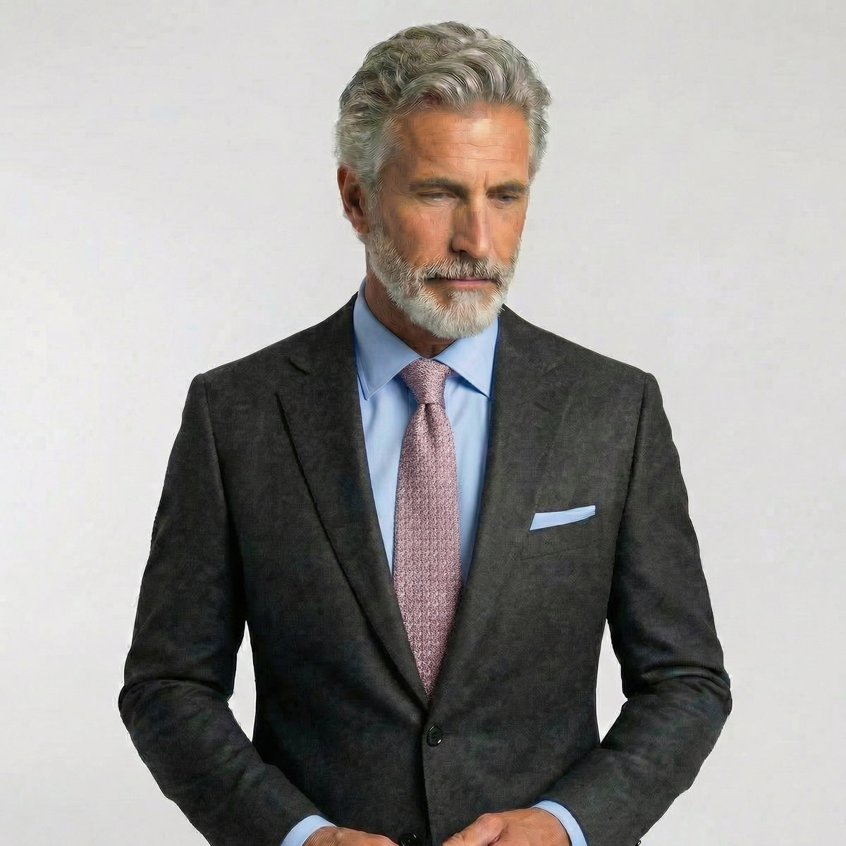 Fard Handmade 3-Fold Grenadine Silk Tie, product view 5