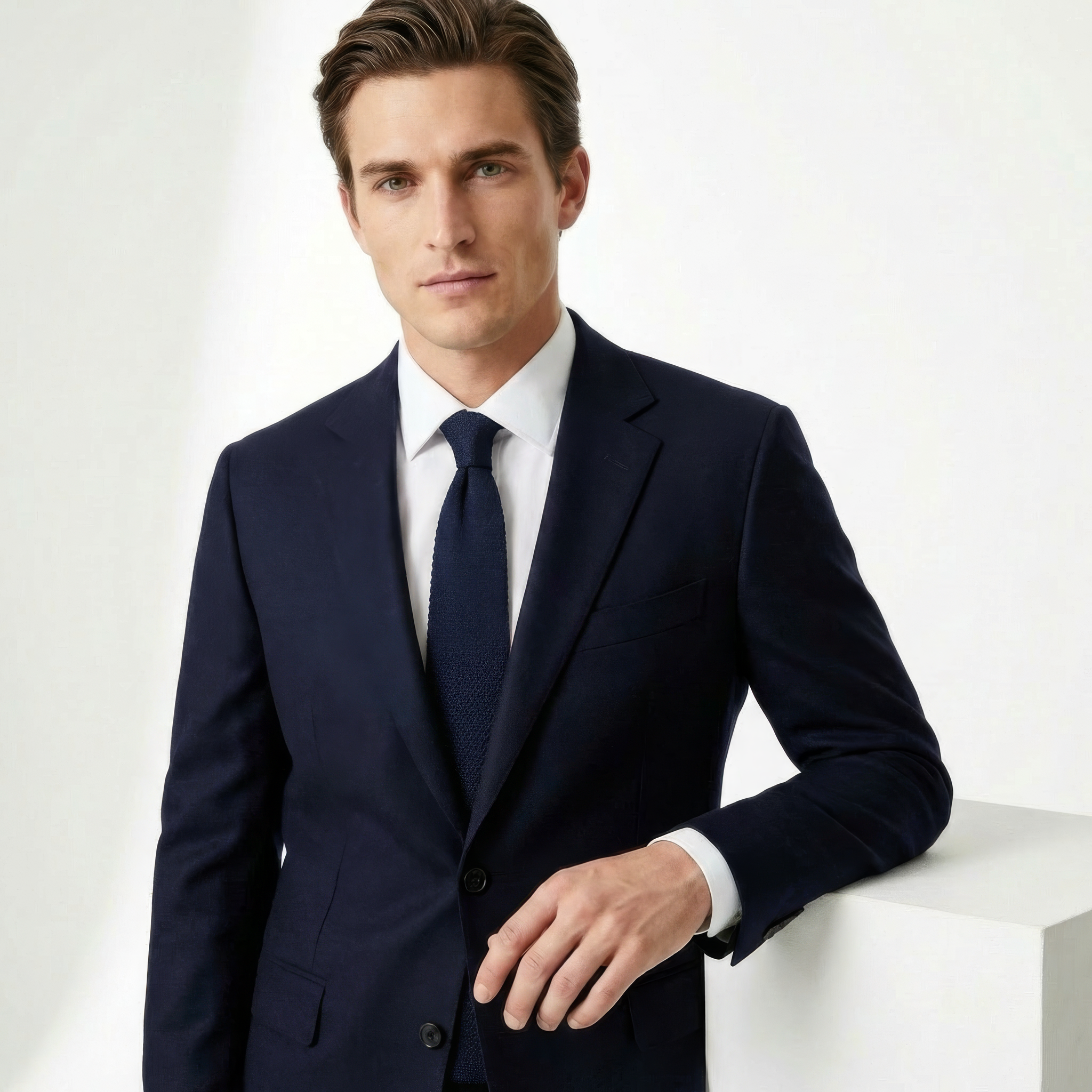 DARK BLUE 5-FOLD SARTORIAL SILK TIE