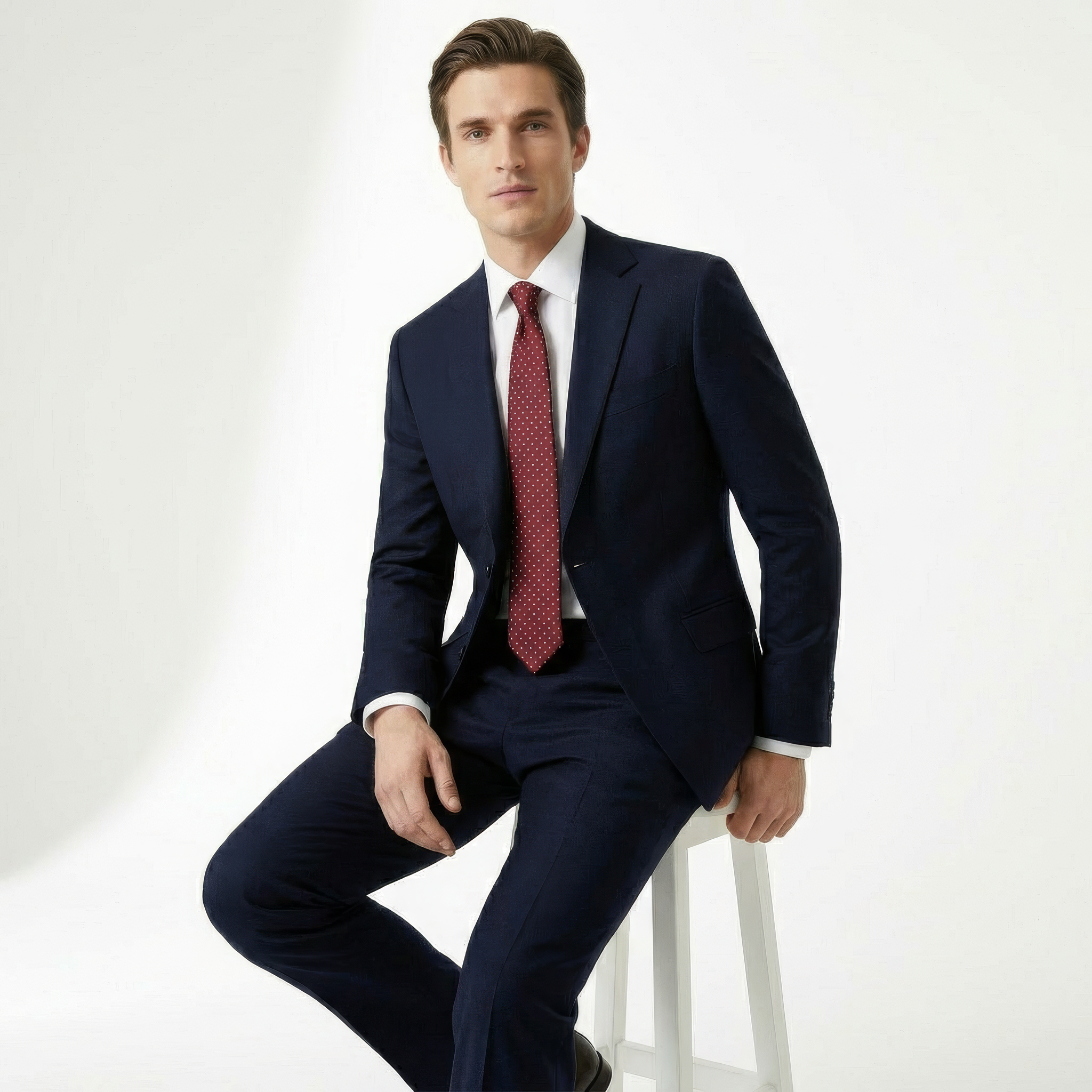 BURGUNDY 5-FOLD SARTORIAL JACQUARD SILK TIE