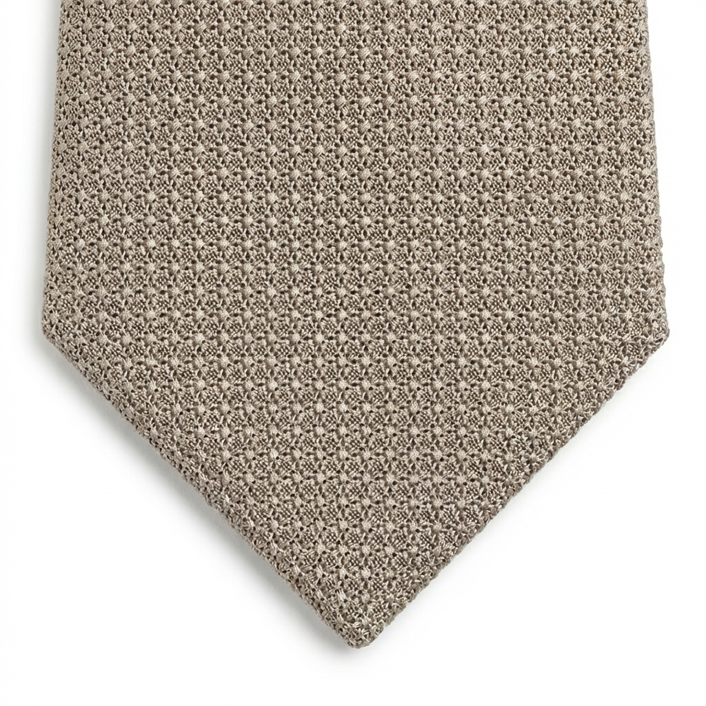 STONE HANDMADE 3-FOLD GRENADINE SILK TIE