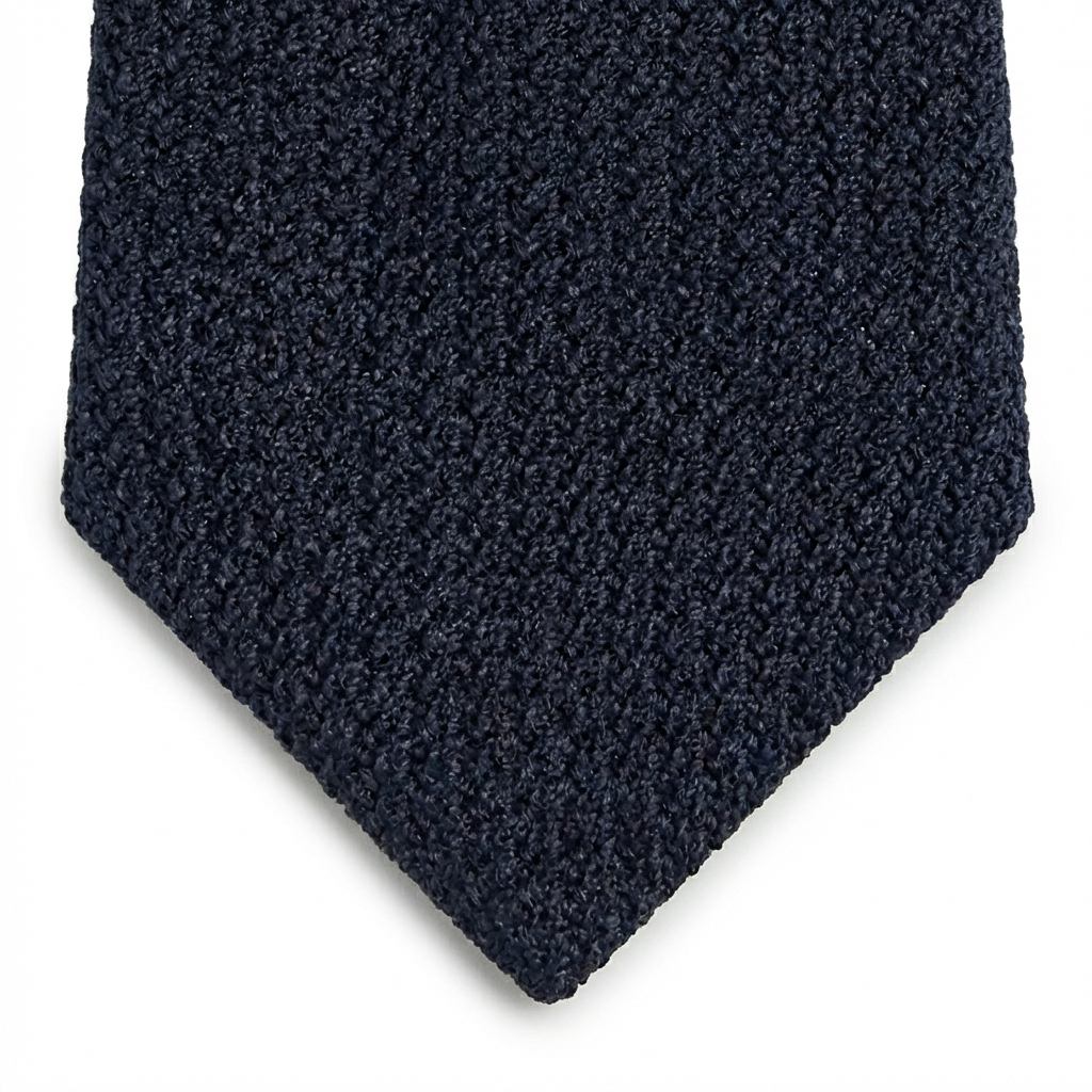 NIGHT HANDMADE 3-FOLD GRENADINE SILK TIE