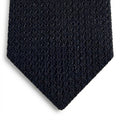 BLACK HANDMADE 3-FOLD GRENADINE SILK TIE