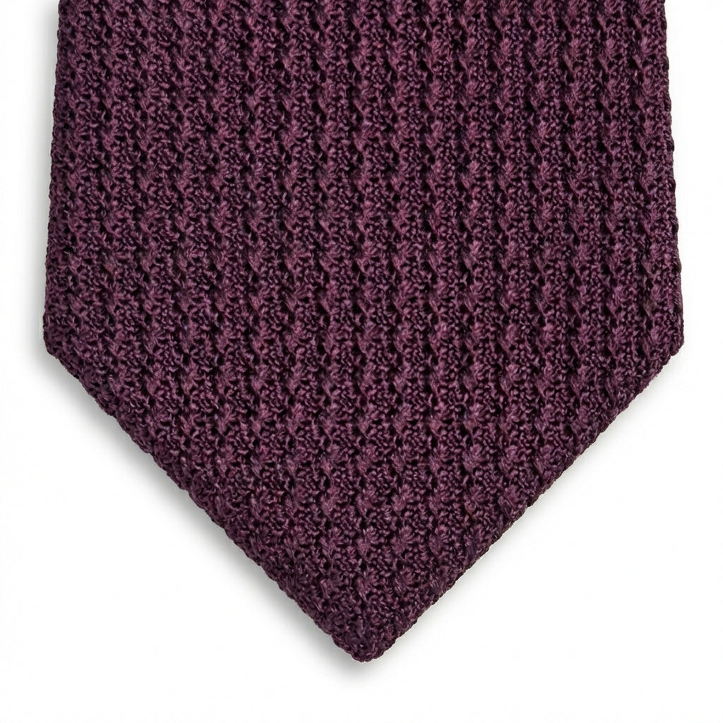 AMARANTO HANDMADE 3-FOLD GRENADINE SILK TIE