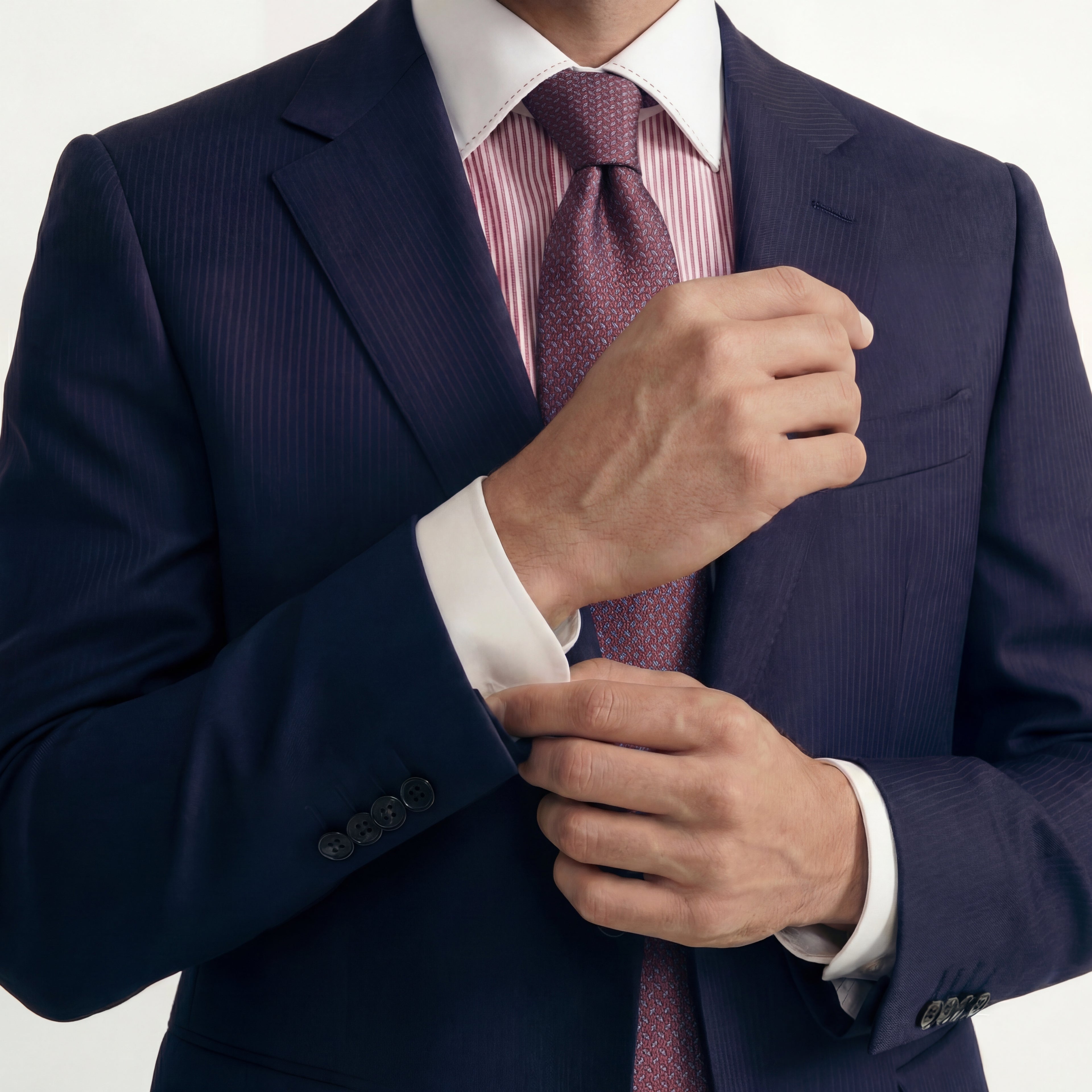 BORDEAUX JACQUARD SILK TIE - Micro leaf pattern