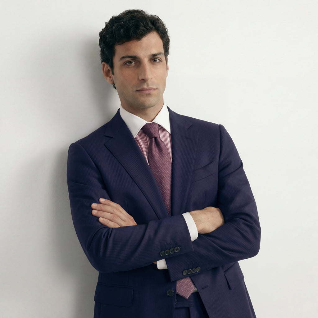 BORDEAUX JACQUARD SILK TIE - Micro leaf pattern