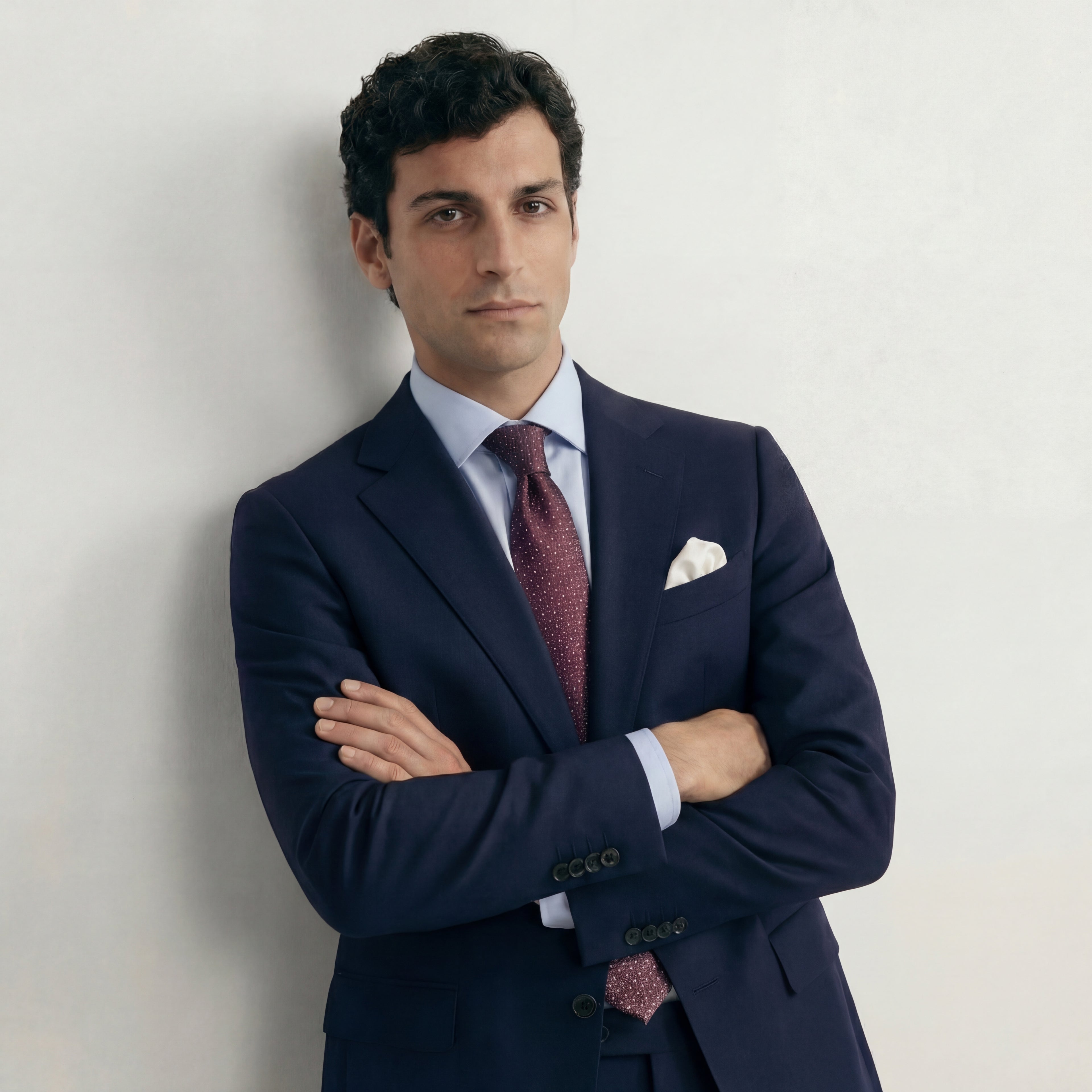 BURGUNDY JACQUARD SILK TIE - Micro dot pattern