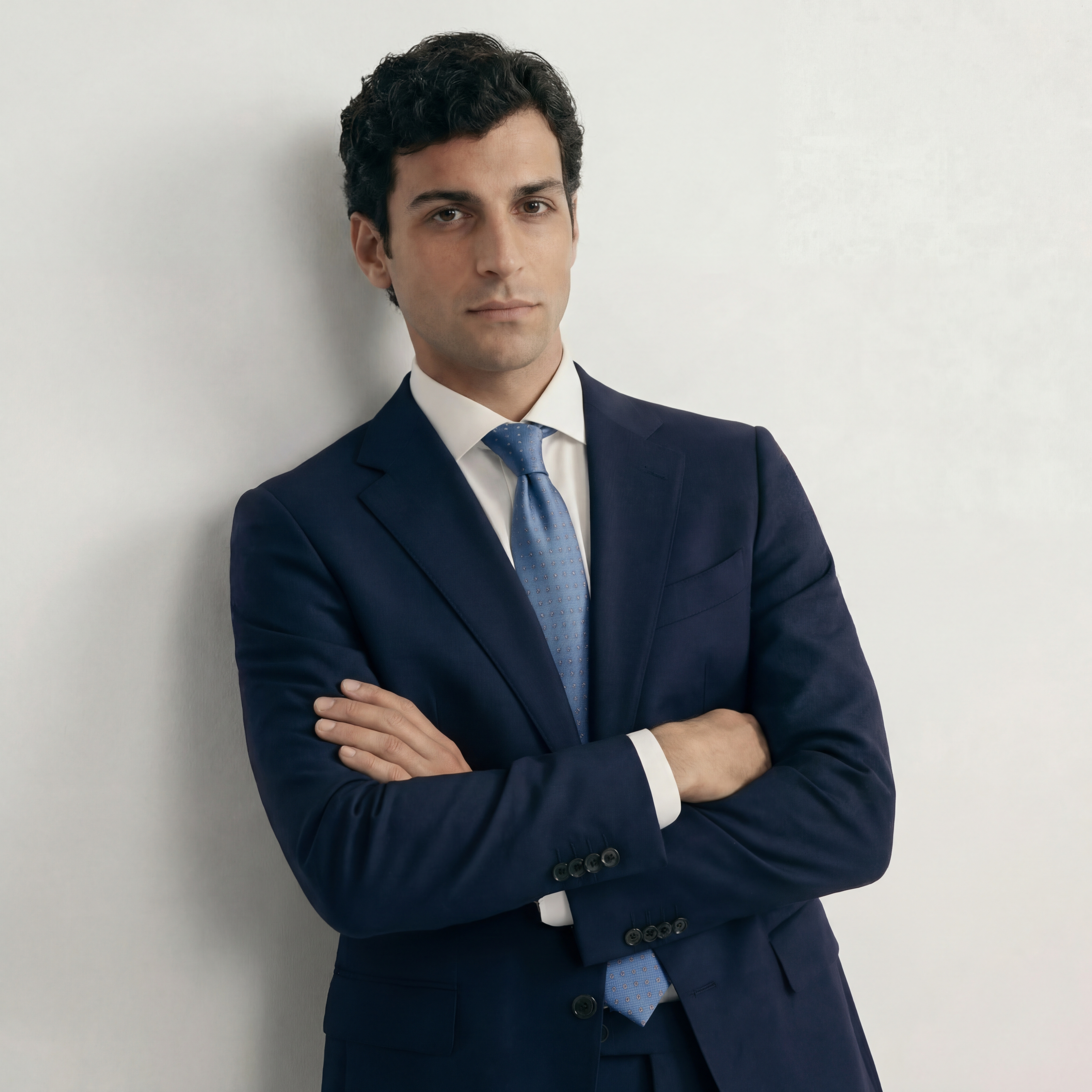 BLUE JACQUARD SILK TIE - Burgundy micro motifs