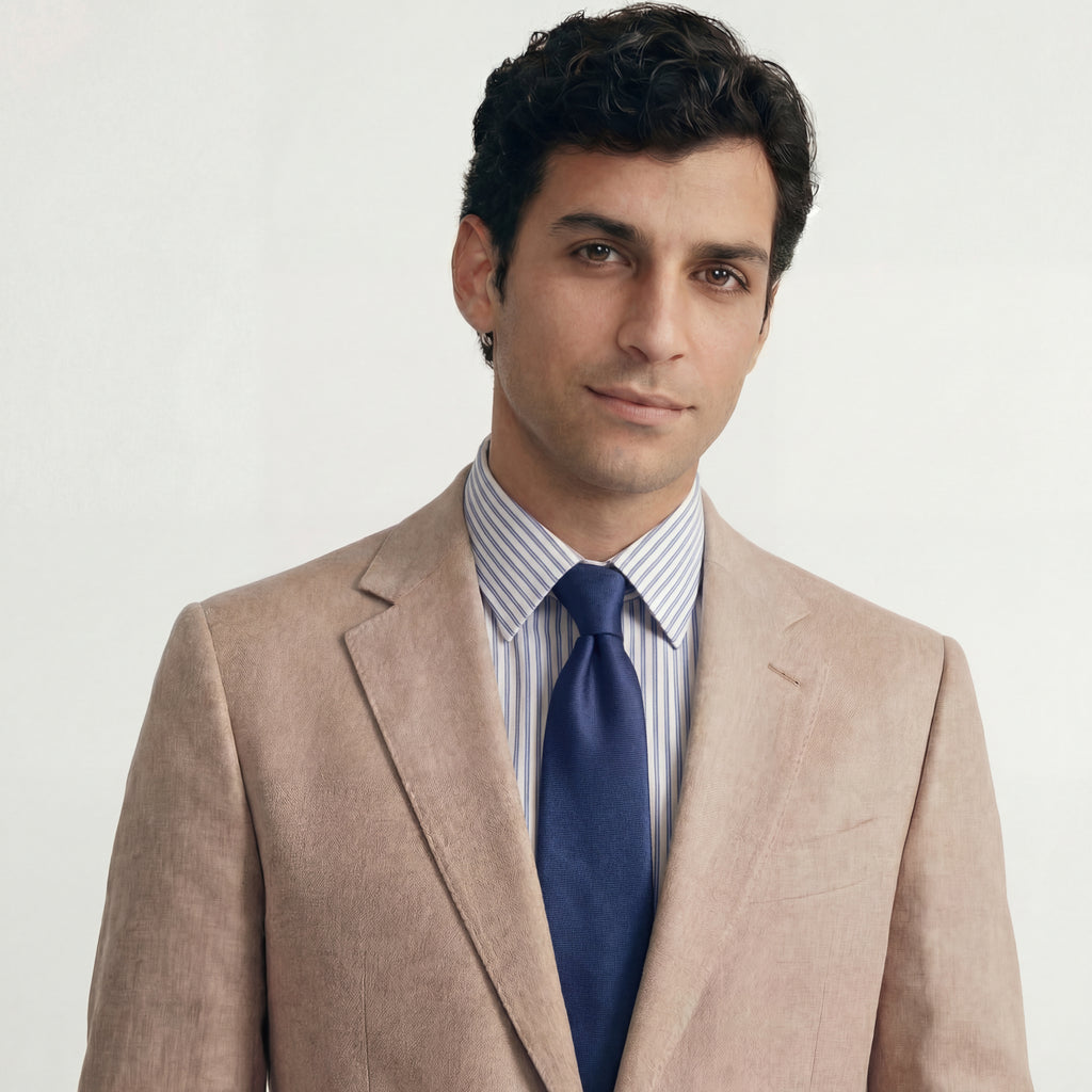 BLUE SARTORIAL SILK TIE - Solid color