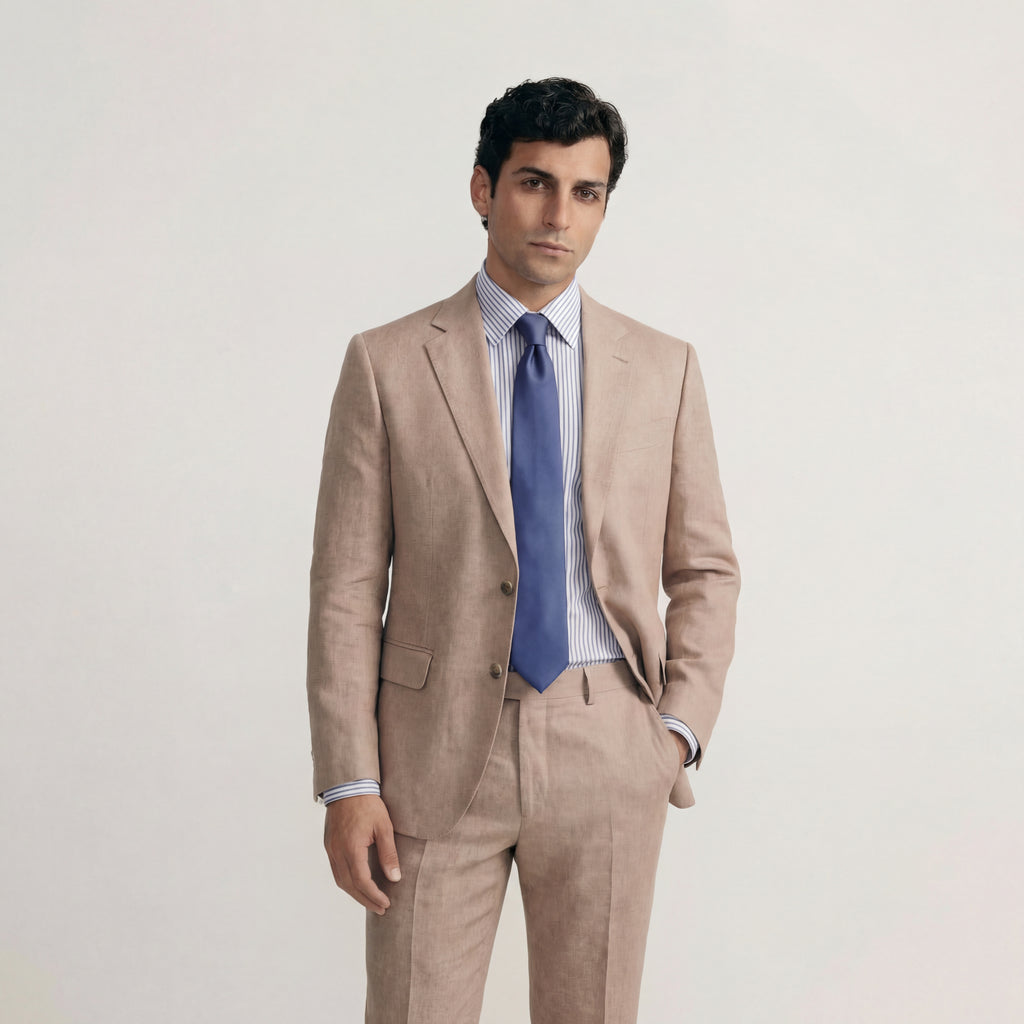 POWDER BLUE SARTORIAL SILK TIE - Solid color