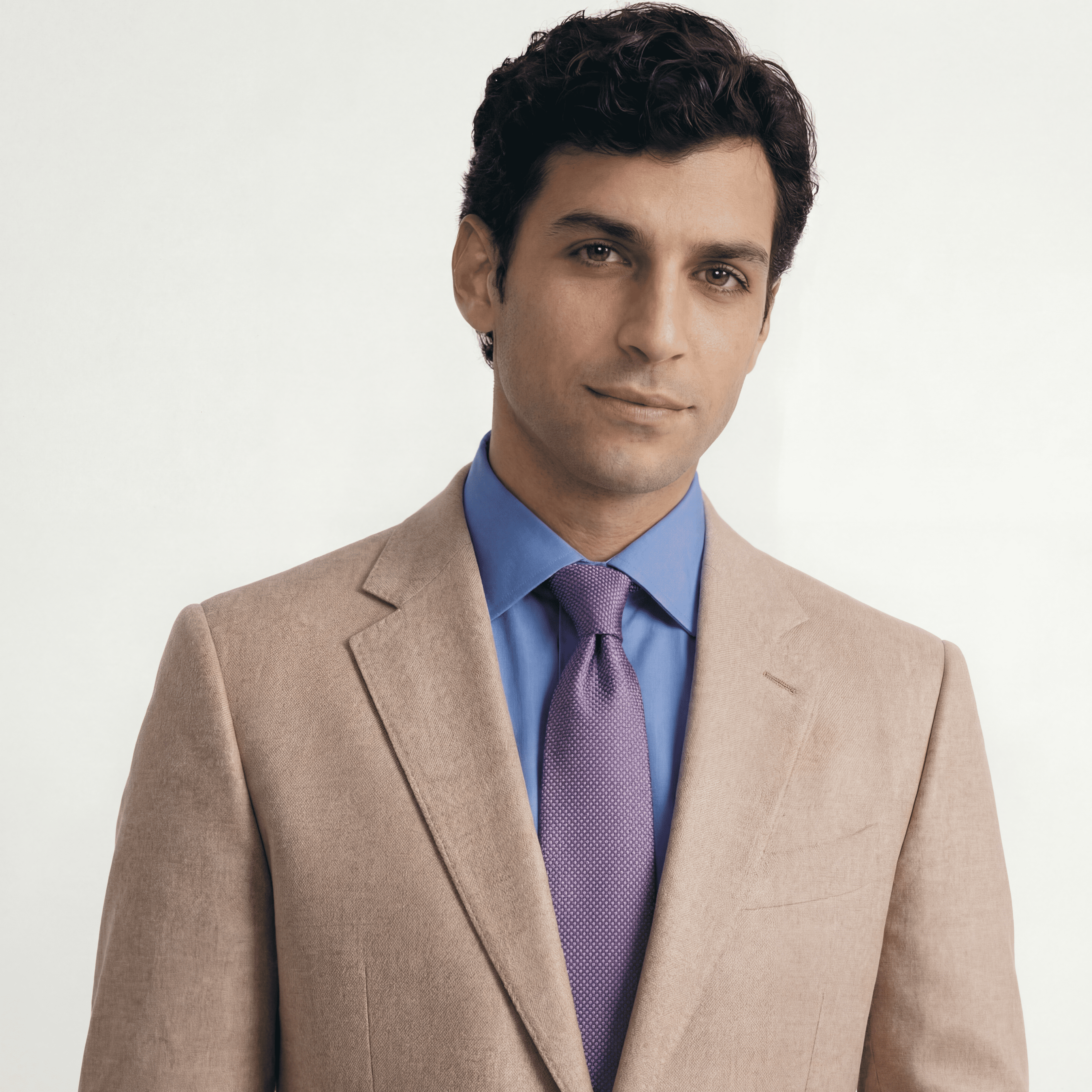 PURPLE JACQUARD SILK TIE - Micro textured pattern