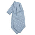 SKY BLUE SILK SATIN ASCOT TIE - Dot