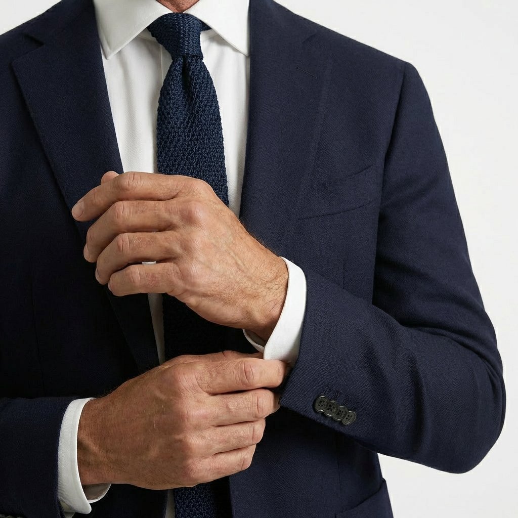 NIGHT HANDMADE 3-FOLD GRENADINE SILK TIE - Lorenzi Como luxury silk tie