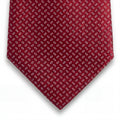cravatta rosso sartoriale in seta jacquard con microdisegno, fatta a mano a Como da Lorenzi Como