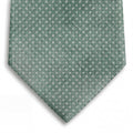 cravatta verde scuro sartoriale in seta jacquard con paisley, fatta a mano a Como da Lorenzi Como