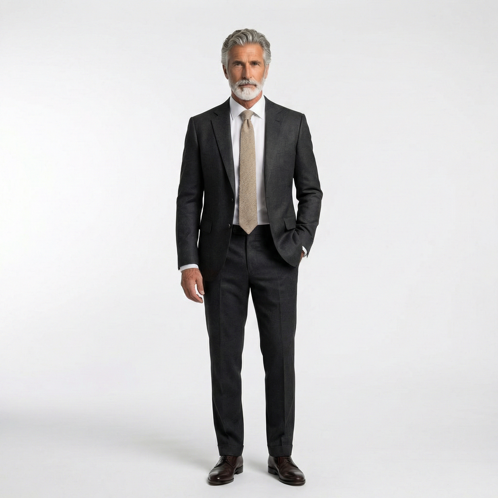 STONE HANDMADE 3-FOLD GRENADINE SILK TIE